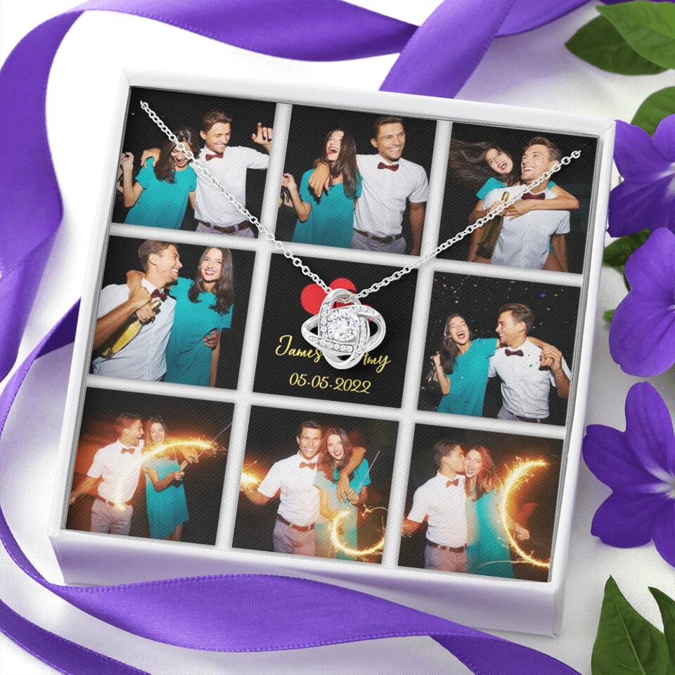 Personalized Valentine Gifts - Custom Name, Text and Date - Personalized Necklace - Gift for Her