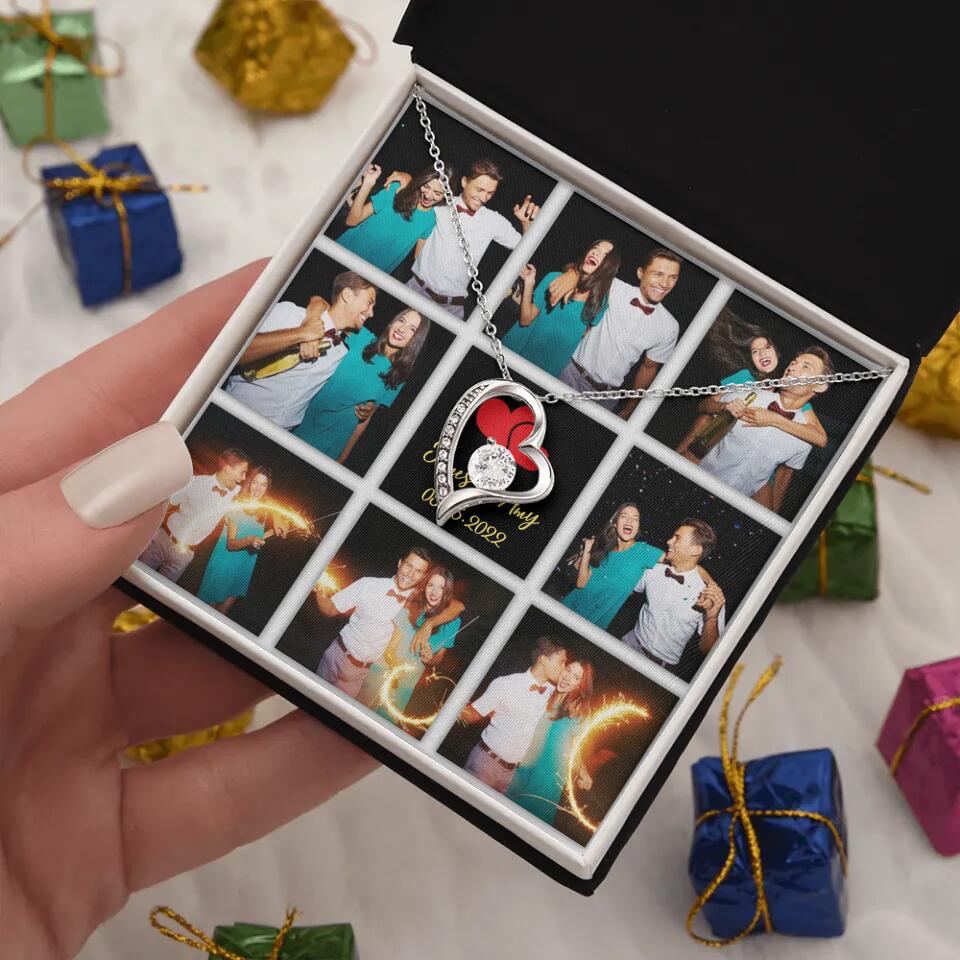 Personalized Valentine Gifts - Custom Name, Text and Date - Personalized Necklace - Gift for Her