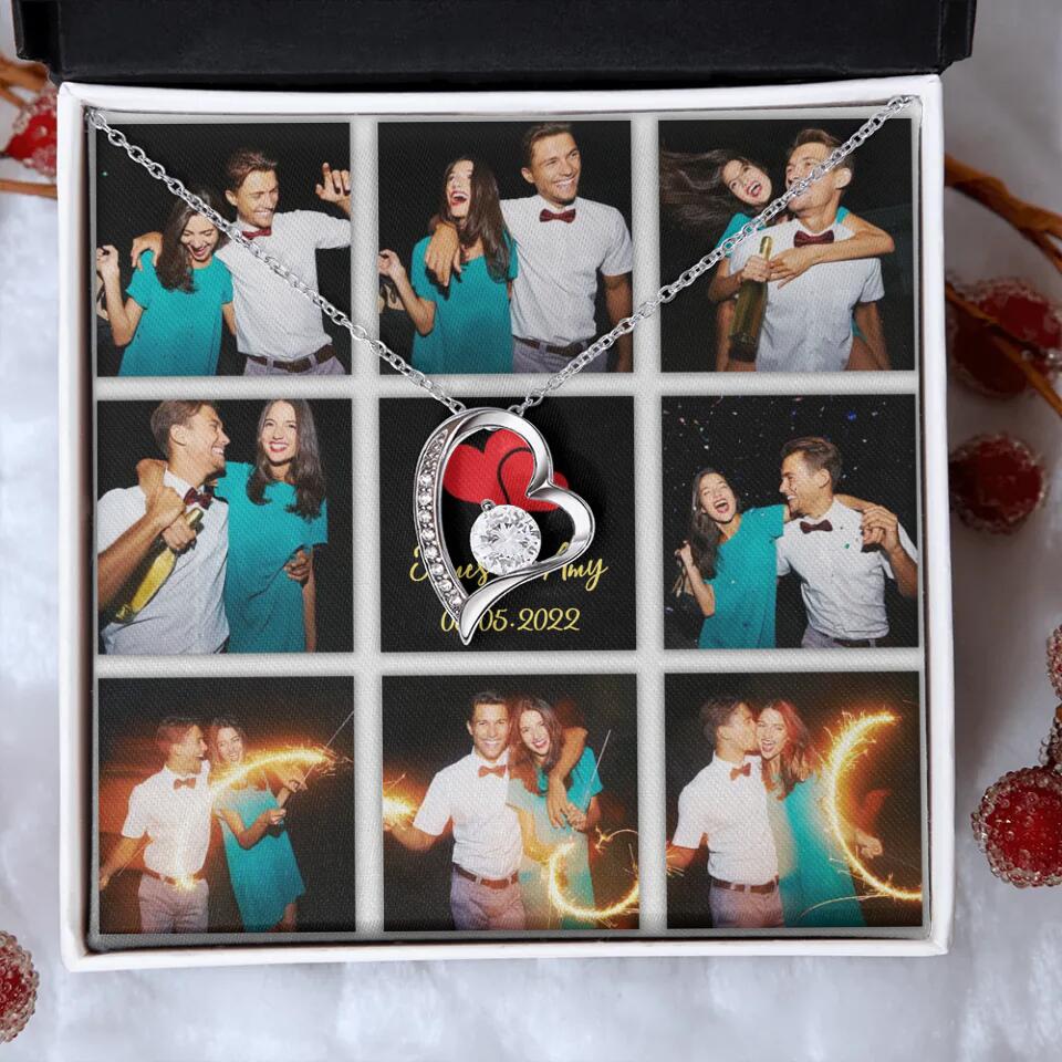 Personalized Valentine Gifts - Custom Name, Text and Date - Personalized Necklace - Gift for Her