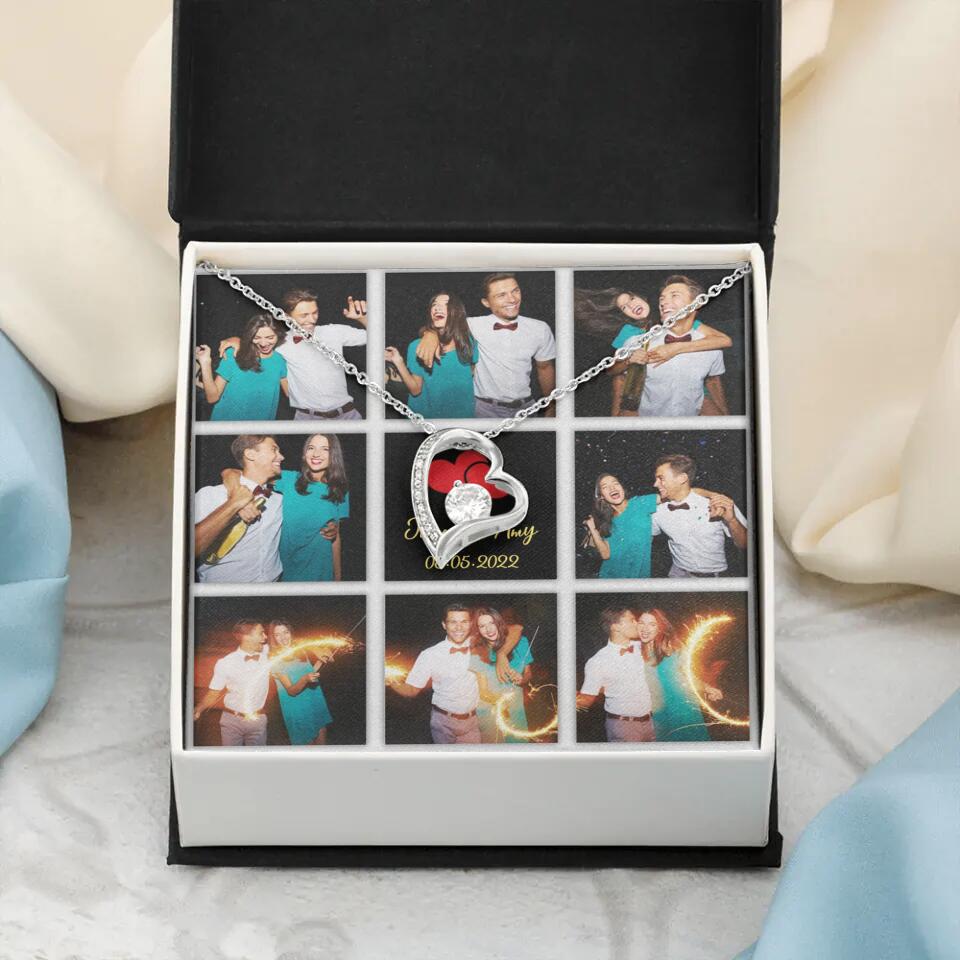 Personalized Valentine Gifts - Custom Name, Text and Date - Personalized Necklace - Gift for Her