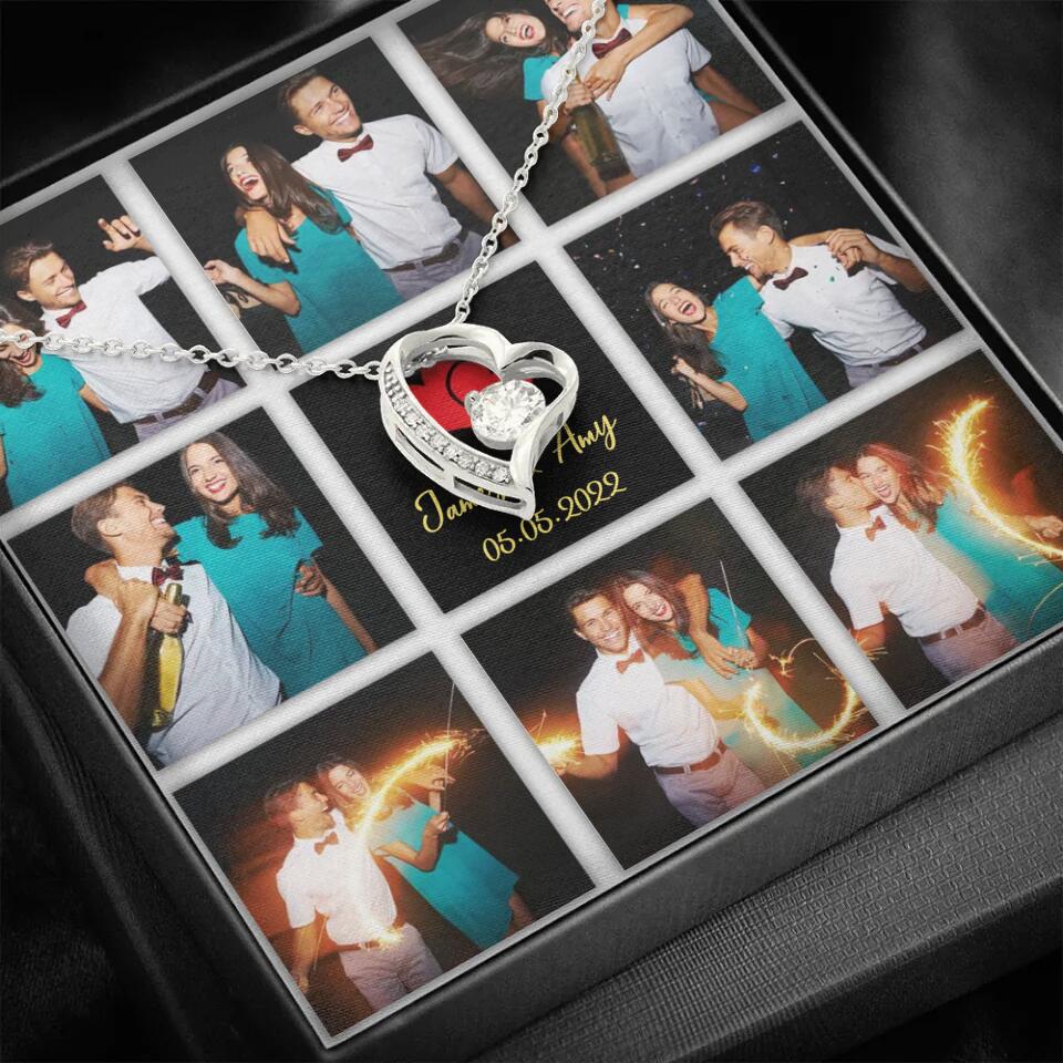 Personalized Valentine Gifts - Custom Name, Text and Date - Personalized Necklace - Gift for Her