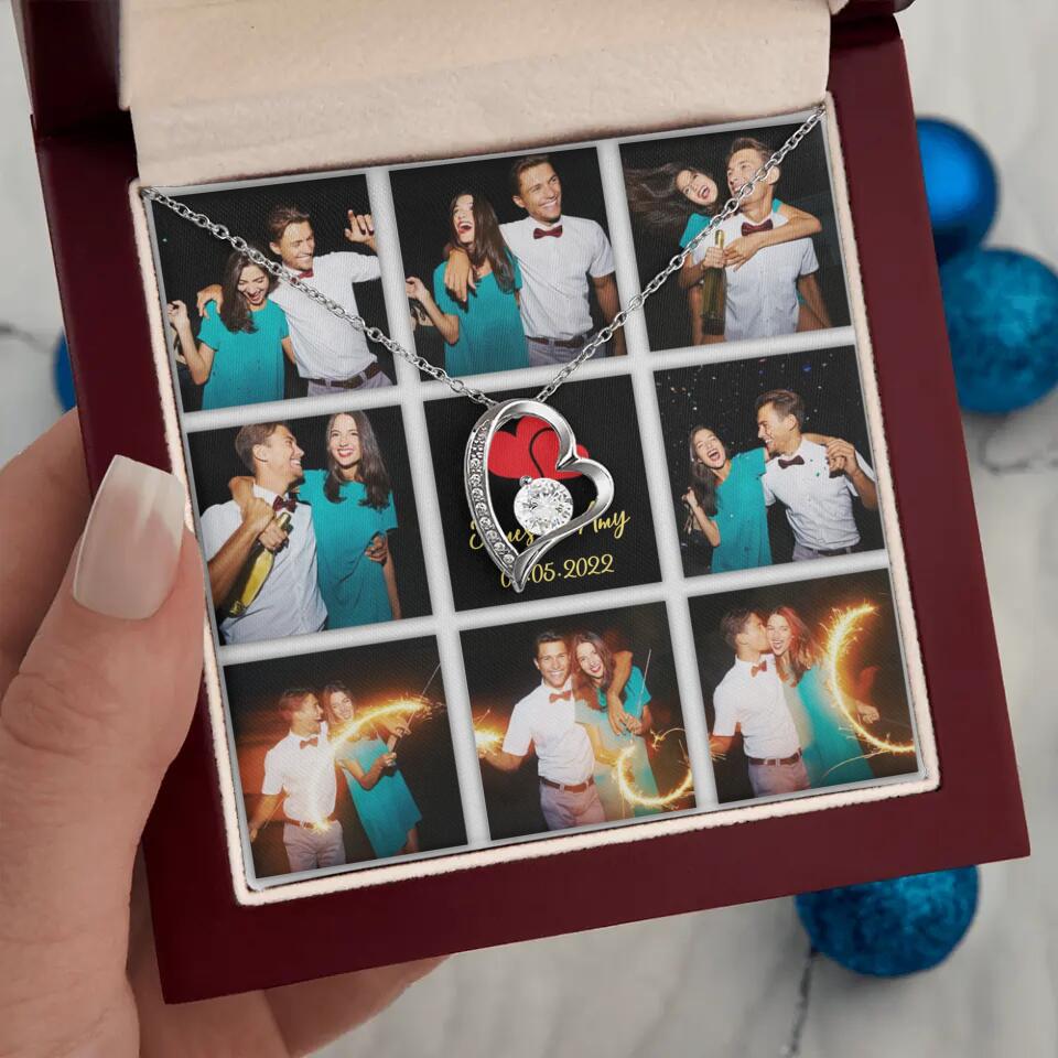 Personalized Valentine Gifts - Custom Name, Text and Date - Personalized Necklace - Gift for Her