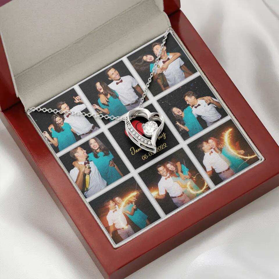 Personalized Valentine Gifts - Custom Name, Text and Date - Personalized Necklace - Gift for Her