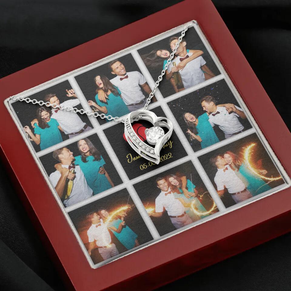 Personalized Valentine Gifts - Custom Name, Text and Date - Personalized Necklace - Gift for Her