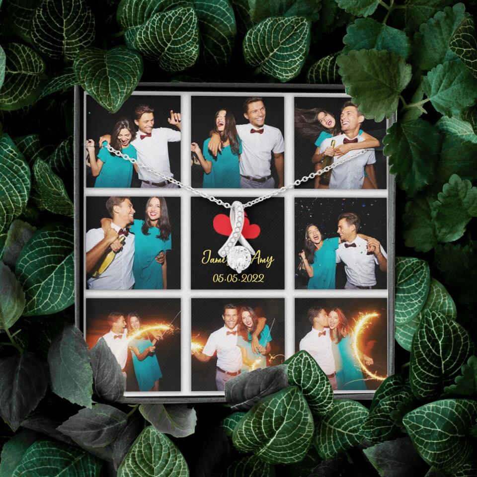 Personalized Valentine Gifts - Custom Name, Text and Date - Personalized Necklace - Gift for Her