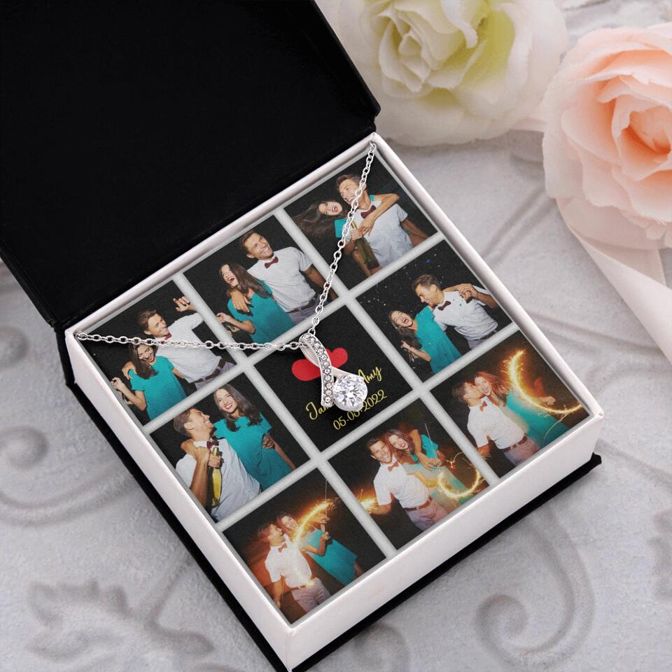 Personalized Valentine Gifts - Custom Name, Text and Date - Personalized Necklace - Gift for Her