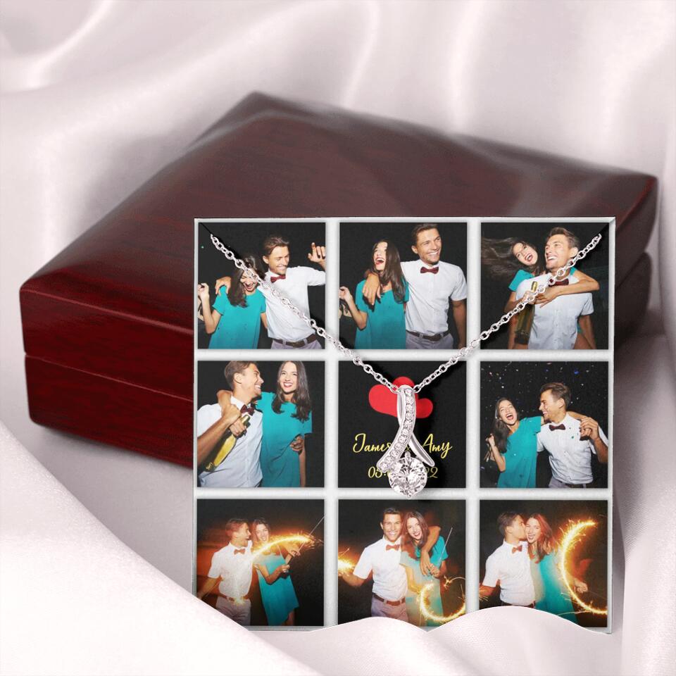 Personalized Valentine Gifts - Custom Name, Text and Date - Personalized Necklace - Gift for Her