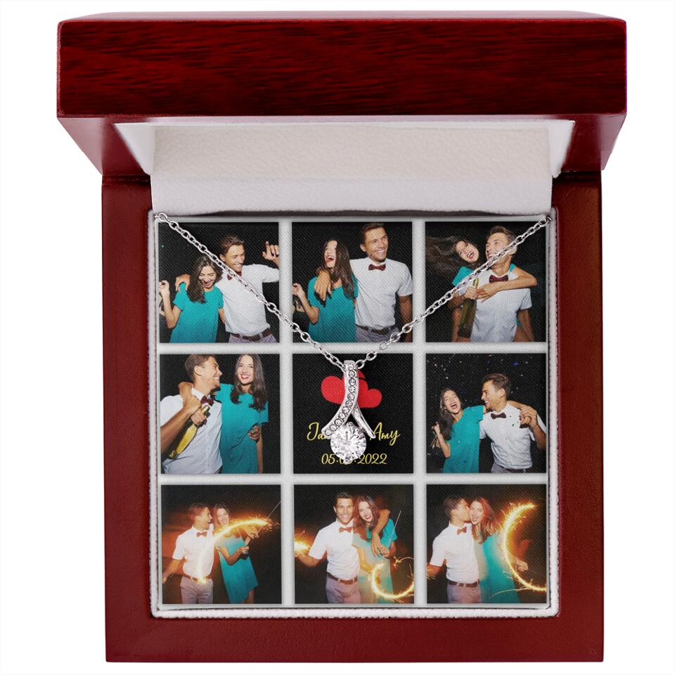 Personalized Valentine Gifts - Custom Name, Text and Date - Personalized Necklace - Gift for Her