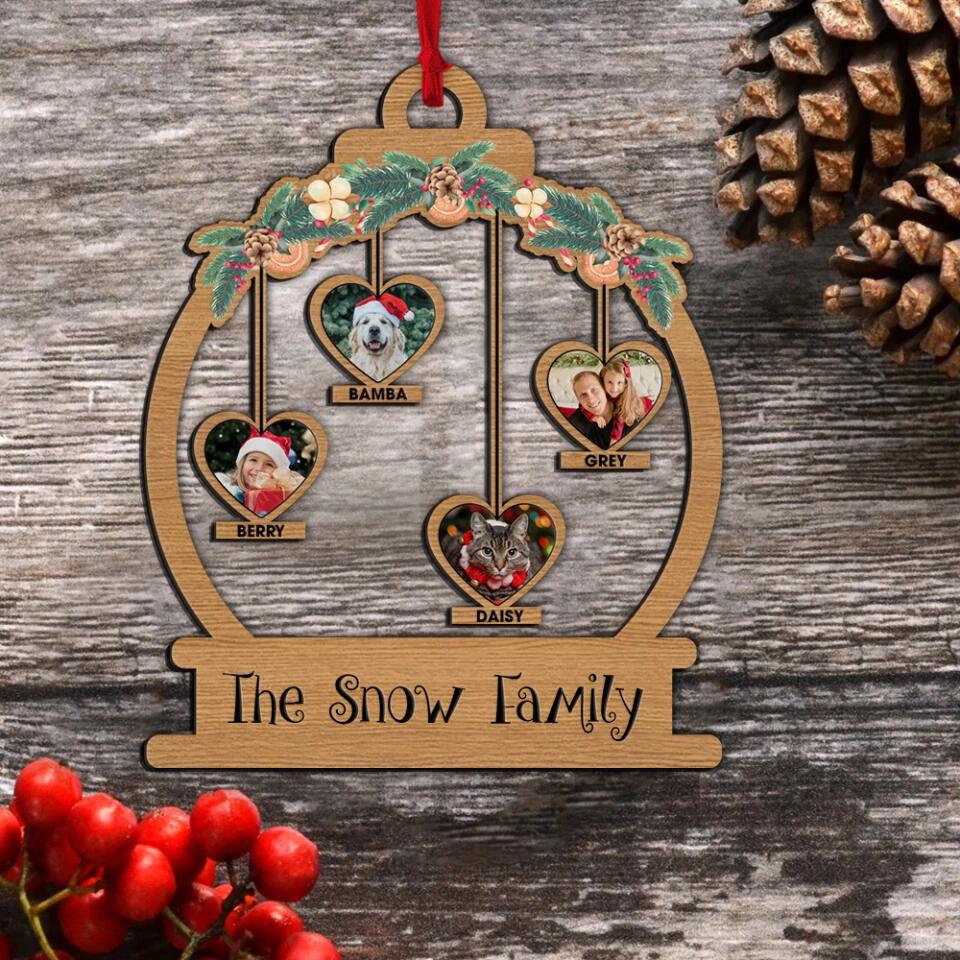 Our Family On Christmas - Personalized Upload Photo 2-layers Ornament - Best Gift For Family On Christmas - 210IHNNPOR741