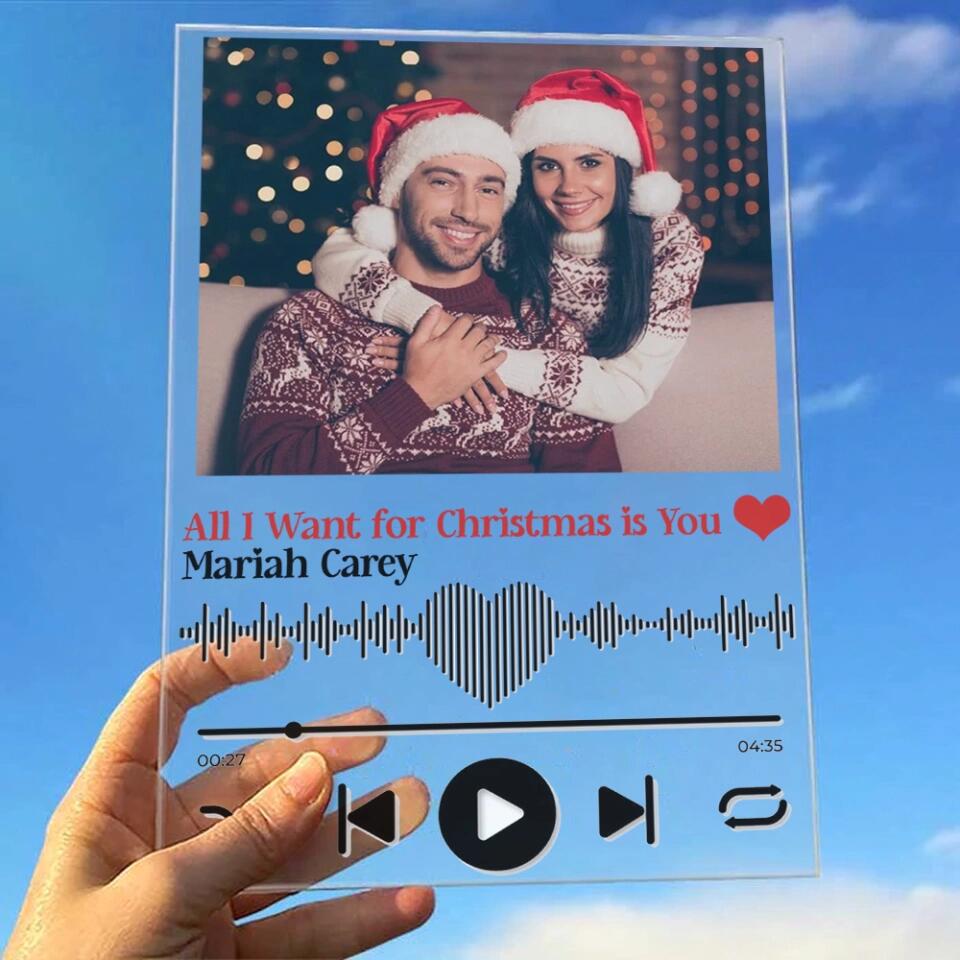 Favorite Song & Photo Personalized Acrylic Plaque