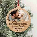 Our First Christmas As A Forever Family - Personalized Mix 2 Layered Ornament - Best Gifts for Her Him On Christmas - 210IHPUNOR380