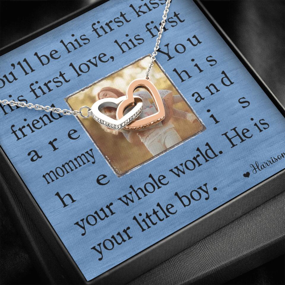 You'll Be His First Kiss He Is Your Little Boy Custom Necklace Mother's Day Gifts