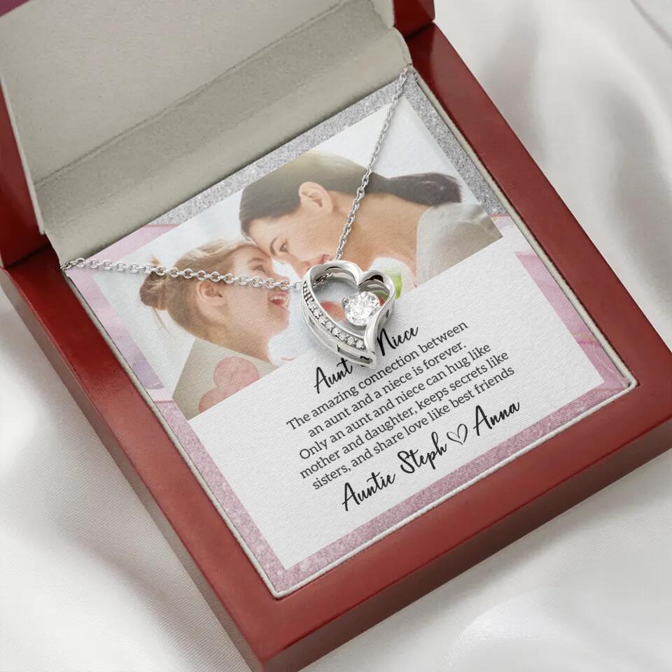 The Amazing Connection Between an Aunt and a Niece is Forever Personalized Necklace Gift for Niece