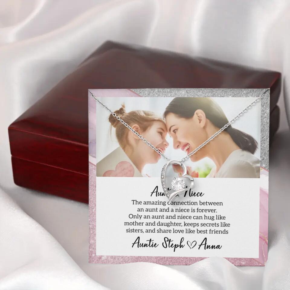 The Amazing Connection Between an Aunt and a Niece is Forever Personalized Necklace Gift for Niece