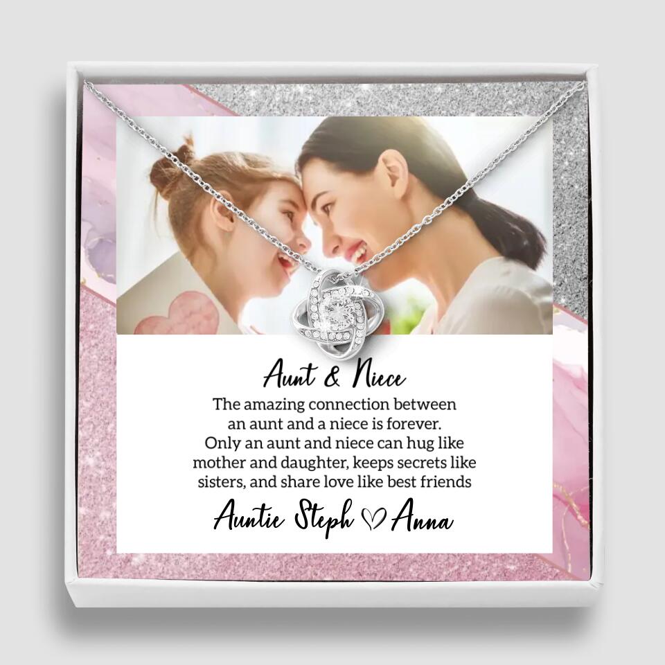 The Amazing Connection Between an Aunt and a Niece is Forever Personalized Necklace Gift for Niece