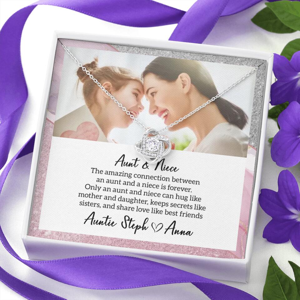 The Amazing Connection Between an Aunt and a Niece is Forever Personalized Necklace Gift for Niece
