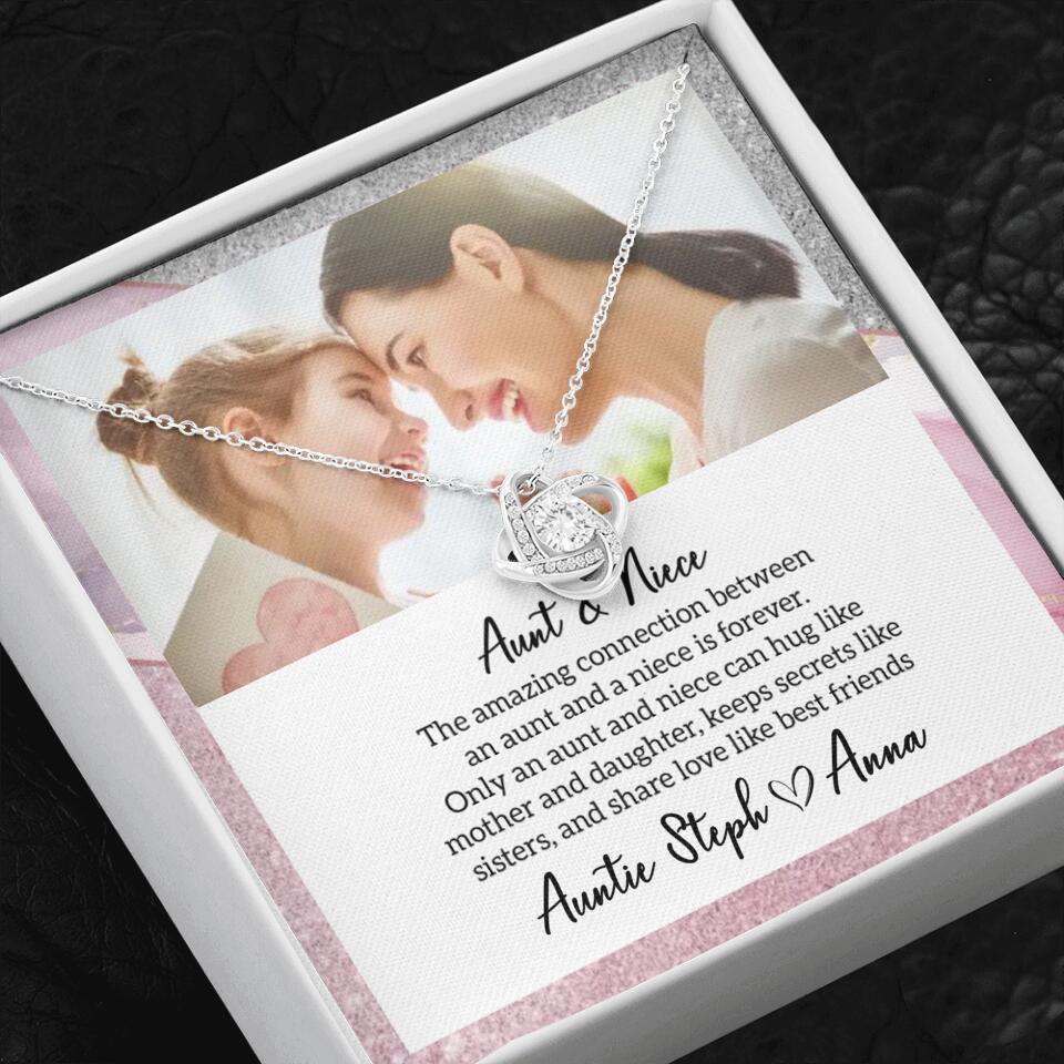 The Amazing Connection Between an Aunt and a Niece is Forever Personalized Necklace Gift for Niece