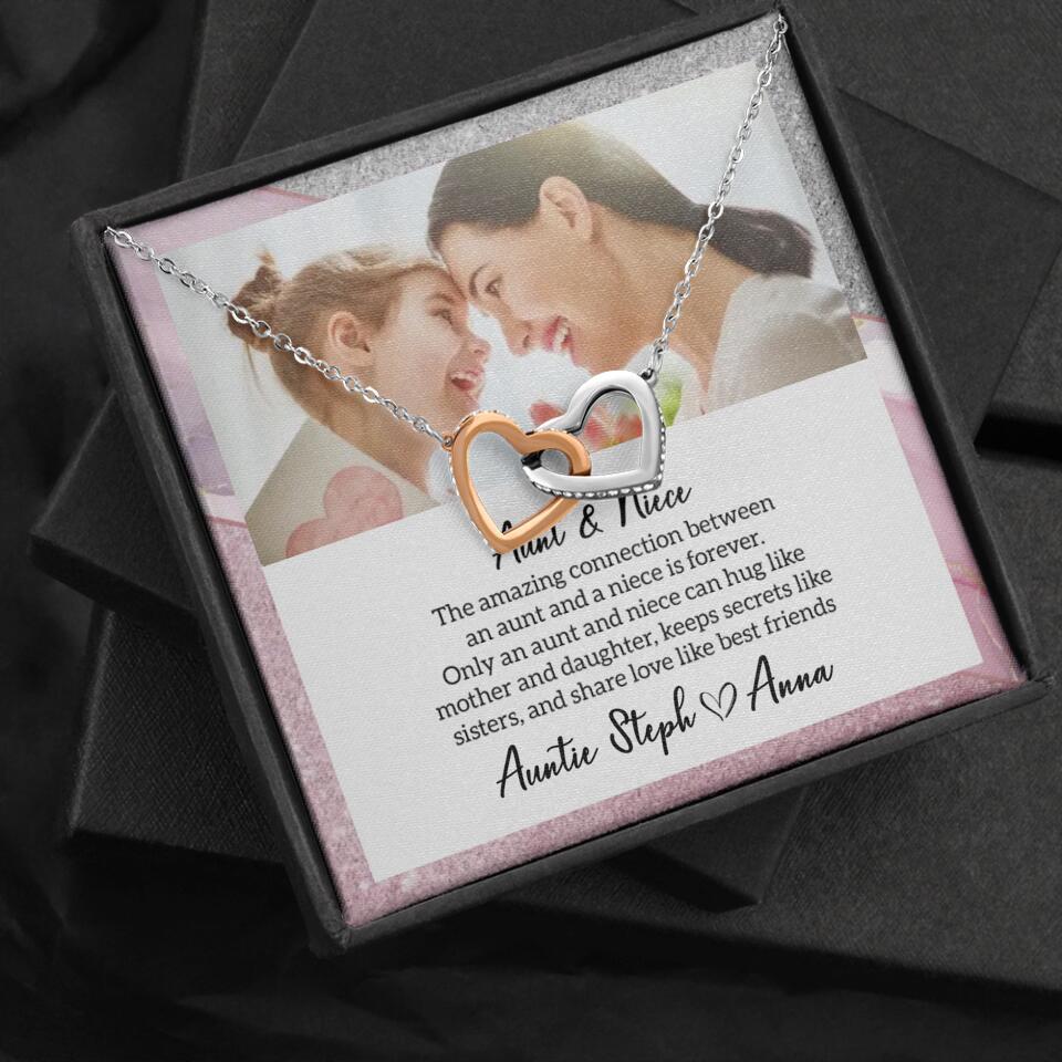 The Amazing Connection Between an Aunt and a Niece is Forever Personalized Necklace Gift for Niece