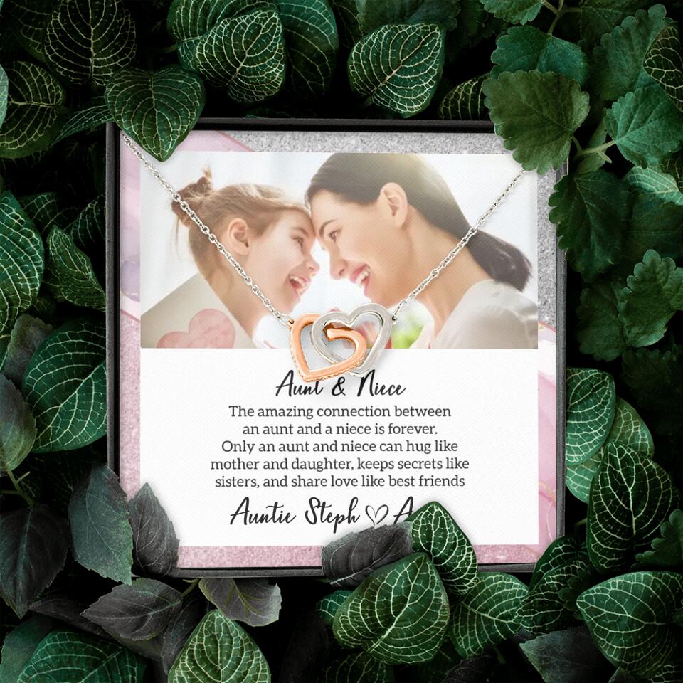 The Amazing Connection Between an Aunt and a Niece is Forever Personalized Necklace Gift for Niece