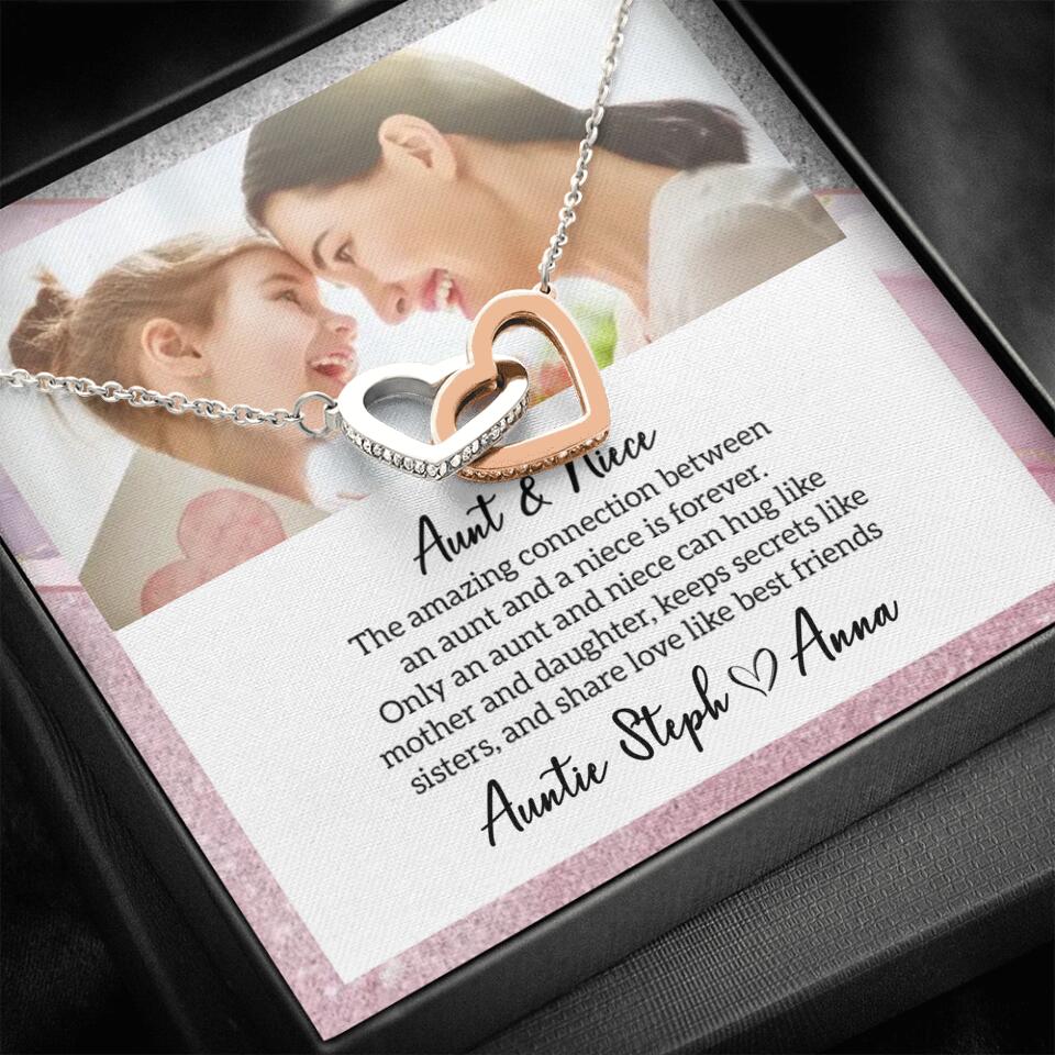 The Amazing Connection Between an Aunt and a Niece is Forever Personalized Necklace Gift for Niece