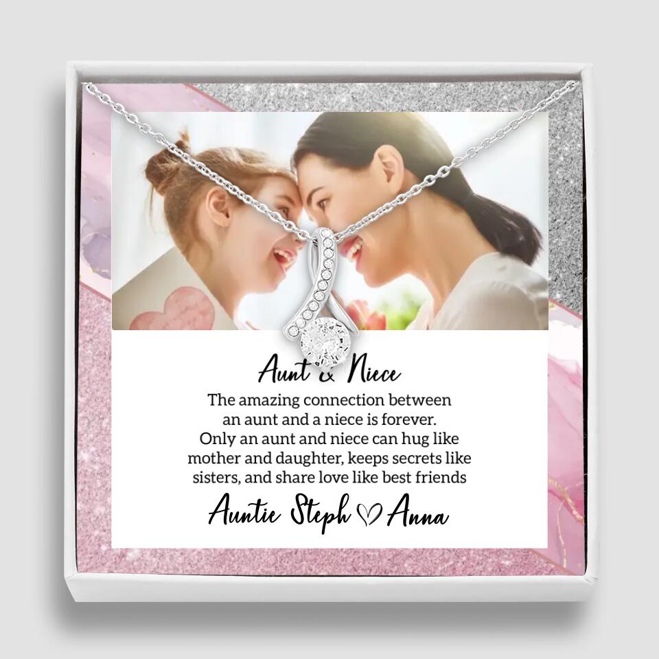 The Amazing Connection Between an Aunt and a Niece is Forever Personalized Necklace Gift for Niece