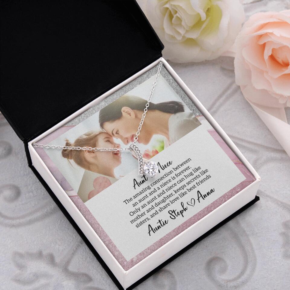 The Amazing Connection Between an Aunt and a Niece is Forever Personalized Necklace Gift for Niece