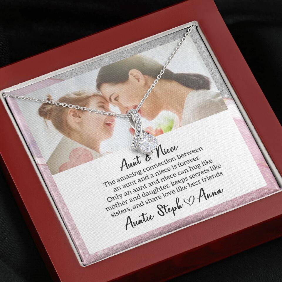 The Amazing Connection Between an Aunt and a Niece is Forever Personalized Necklace Gift for Niece