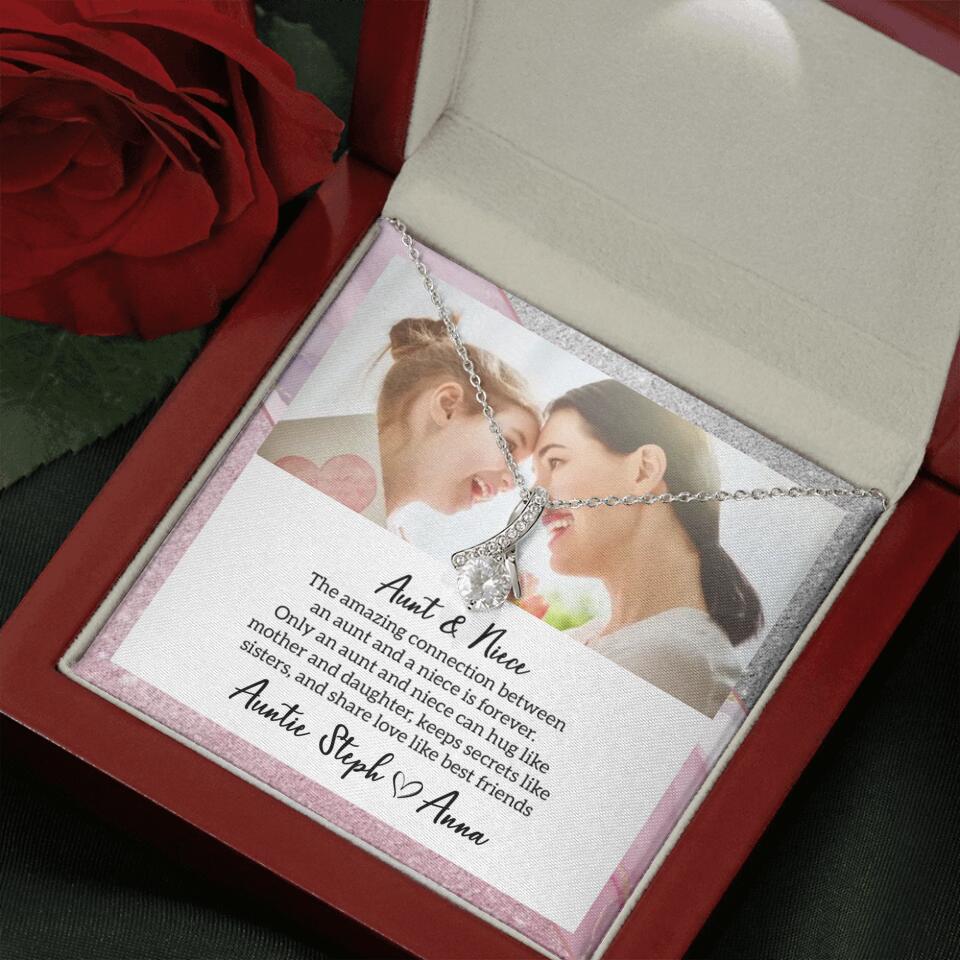 The Amazing Connection Between an Aunt and a Niece is Forever Personalized Necklace Gift for Niece