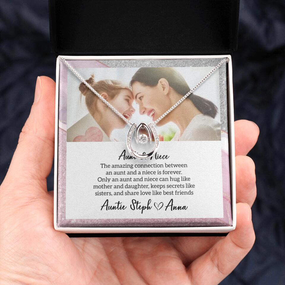 The Amazing Connection Between an Aunt and a Niece is Forever Personalized Necklace Gift for Niece