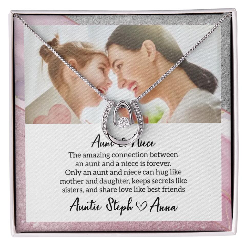 The Amazing Connection Between an Aunt and a Niece is Forever Personalized Necklace Gift for Niece