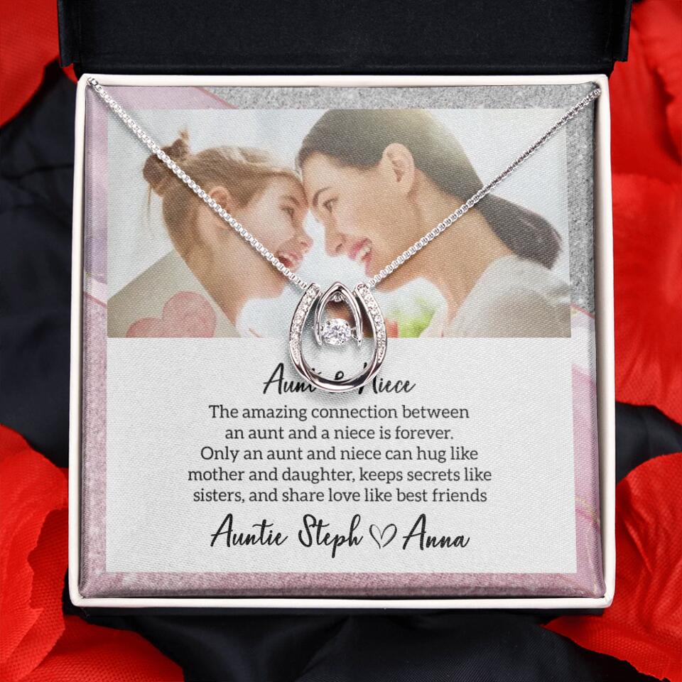 The Amazing Connection Between an Aunt and a Niece is Forever Personalized Necklace Gift for Niece