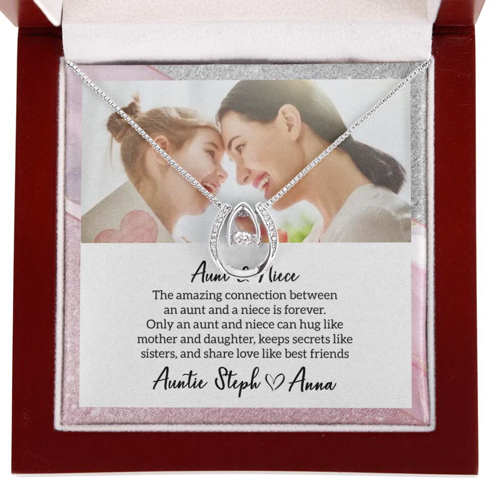 The Amazing Connection Between an Aunt and a Niece is Forever Personalized Necklace Gift for Niece