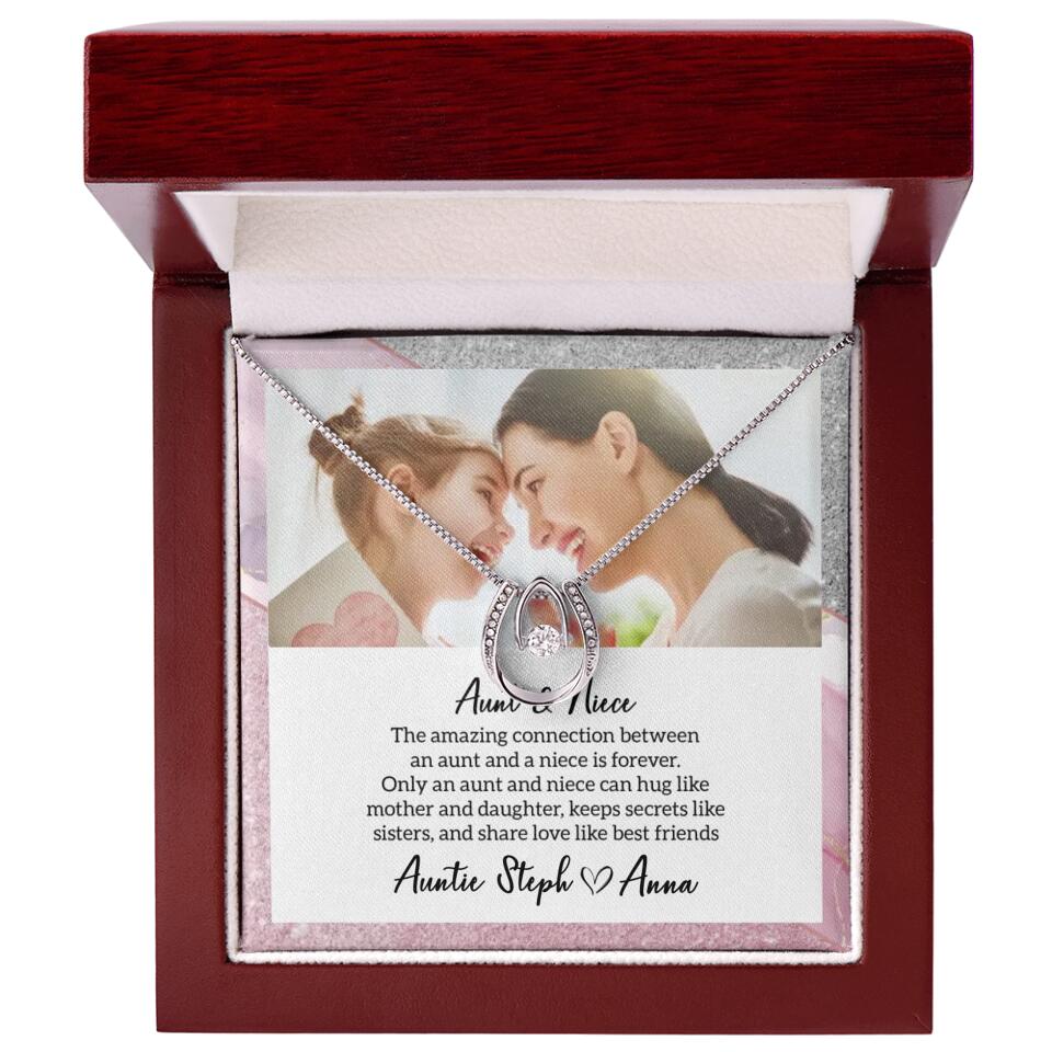 The Amazing Connection Between an Aunt and a Niece is Forever Personalized Necklace Gift for Niece