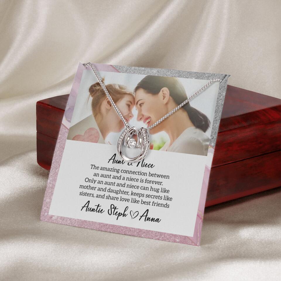 The Amazing Connection Between an Aunt and a Niece is Forever Personalized Necklace Gift for Niece