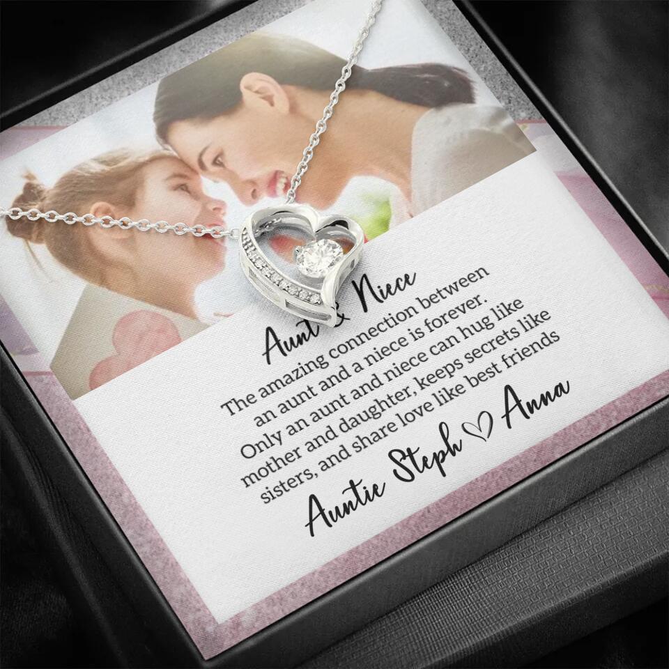 The Amazing Connection Between an Aunt and a Niece is Forever Personalized Necklace Gift for Niece