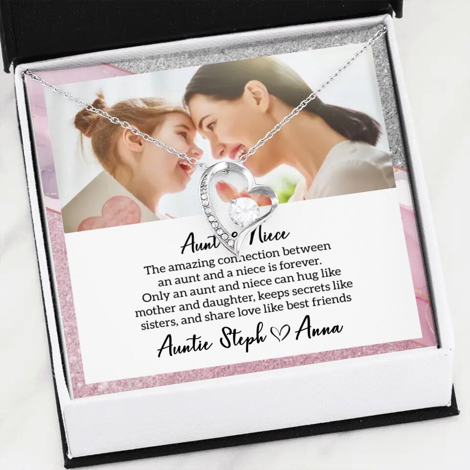 The Amazing Connection Between an Aunt and a Niece is Forever Personalized Necklace Gift for Niece
