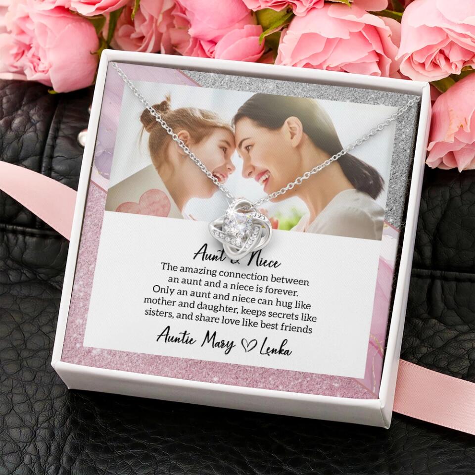 The Amazing Connection Between an Aunt and a Niece is Forever Personalized Necklace Gift for Niece