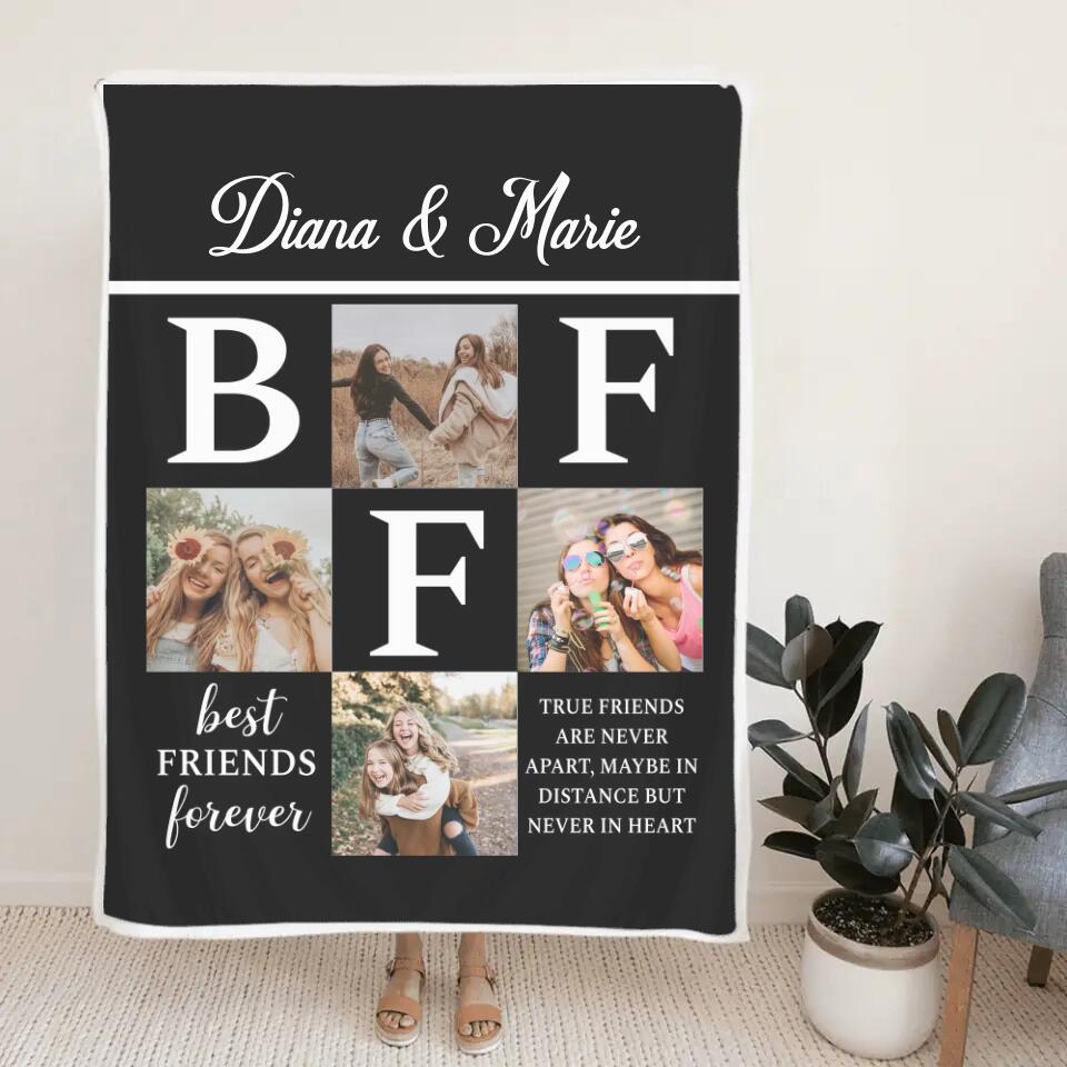 Best Friends Forever True Friends Are Never Apart - Personalized Upload Photo - Best Gift For Best Friends For Her/Him On Christmas Anniversary - 210IHNNPBL766