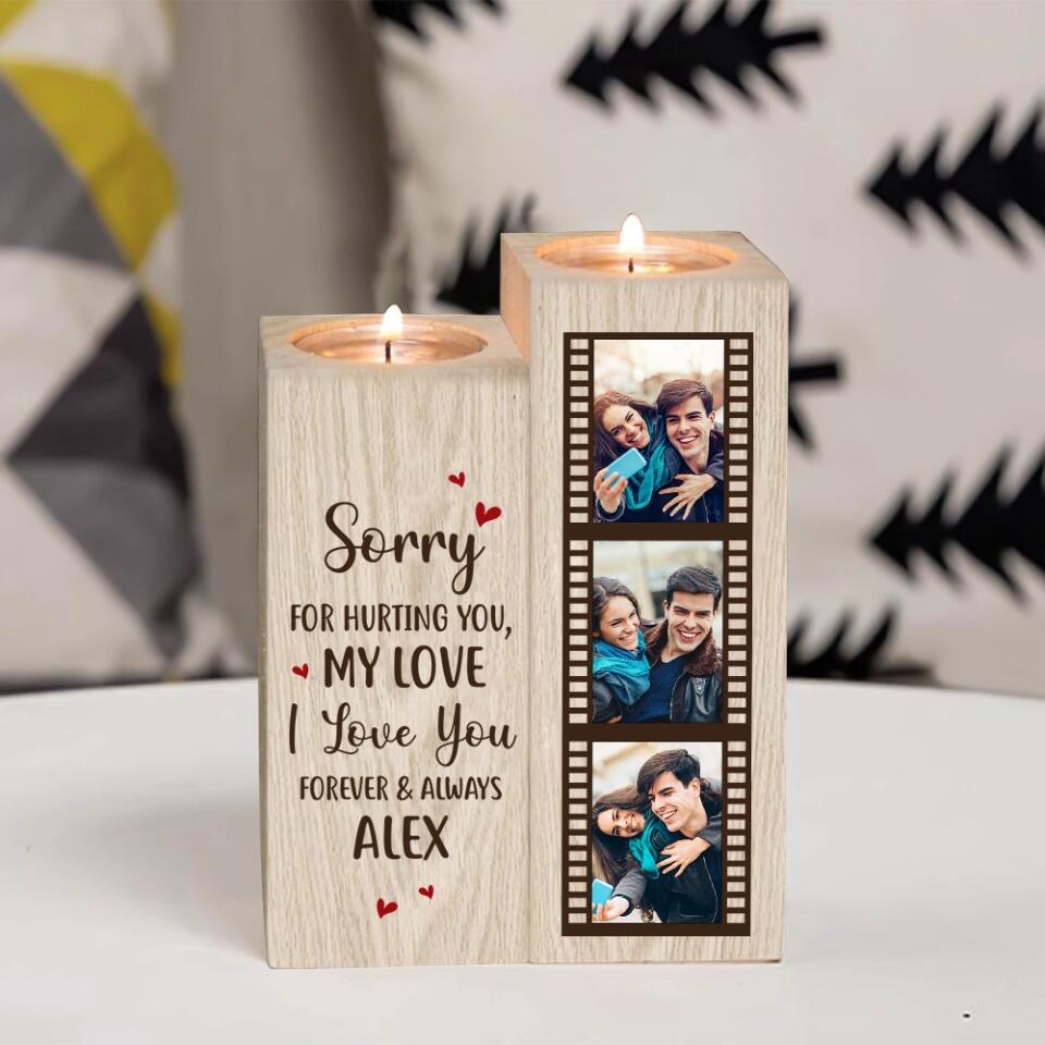 Sorry for Hurting You My Love Custom Candle Holder Apology Gift For Wife