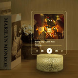 Custom Photo , Song 3D LED Night Lamp for Music Lovers, Valentine Gift, Anniversary Gifts For Her Him - 210IHPLNLL474