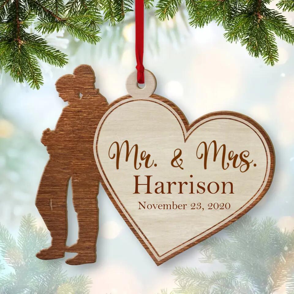 Couple in Christmas 2024 Christmas Tree Personalized Ornament