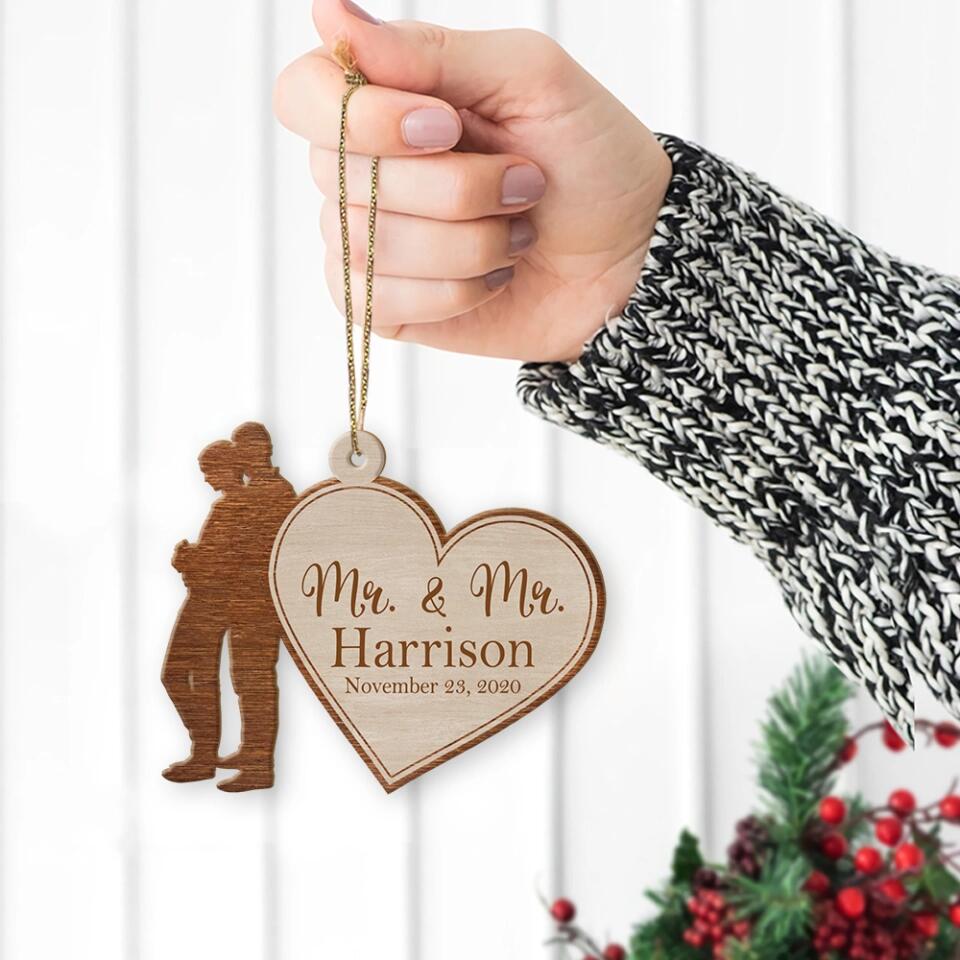 Couple in Christmas 2022 - Best Personalized Ornament for Christmas Tree - Decor Christmas Tree for Couple, For Him/Her- 210IHNBNOR760