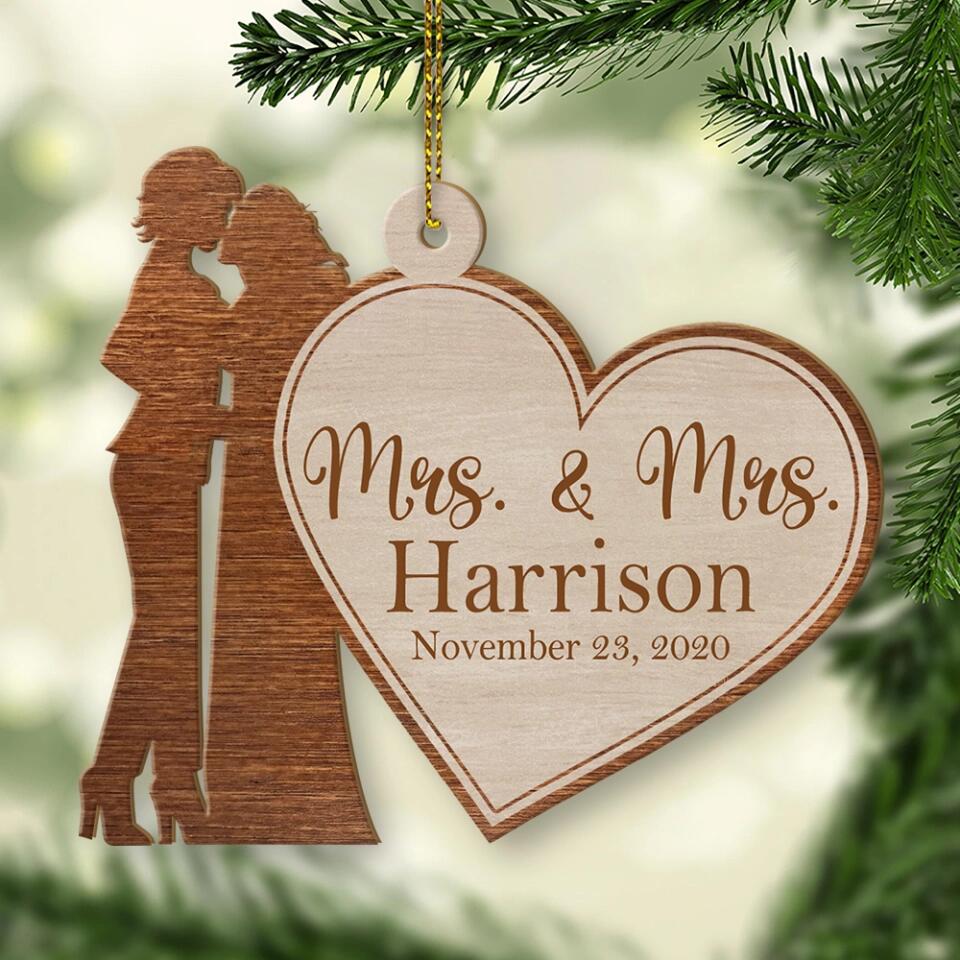 Couple in Christmas 2022 - Best Personalized Ornament for Christmas Tree - Decor Christmas Tree for Couple, For Him/Her- 210IHNBNOR760