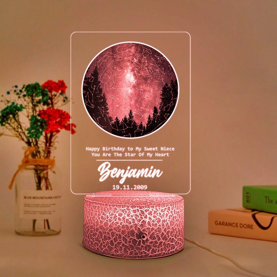 Happy Birthday You Are the Star of My Heart - Custom Star Map