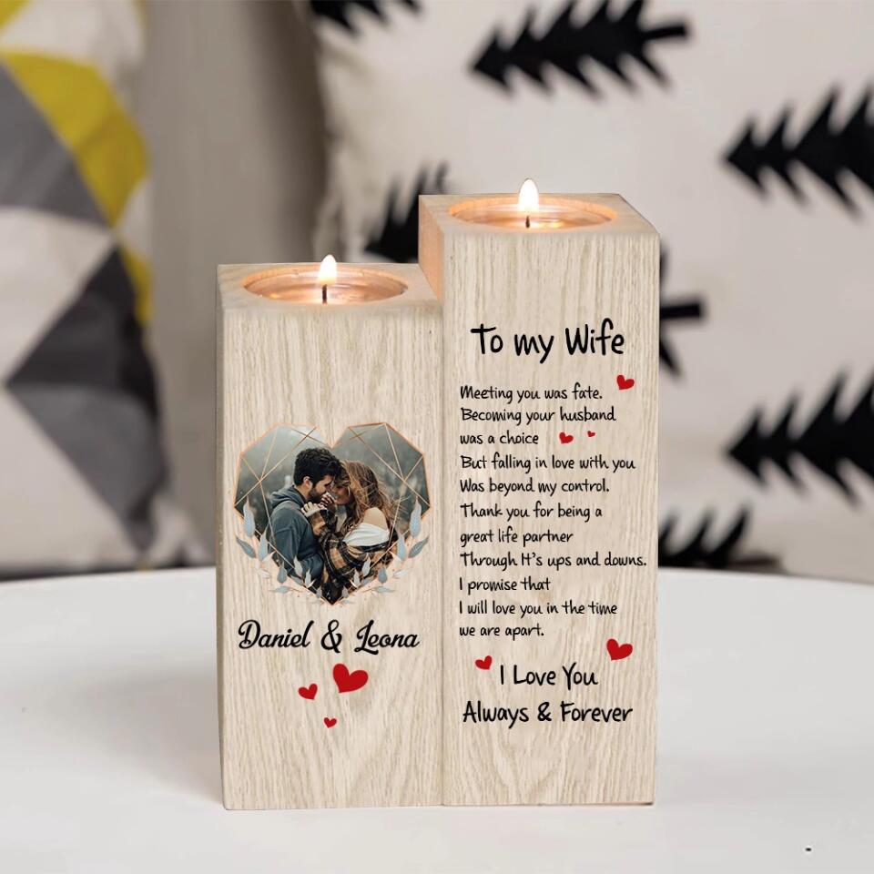 Love Quotes To Wife I Love You Always And Forever Custom Candle Holder Anniversary Gift