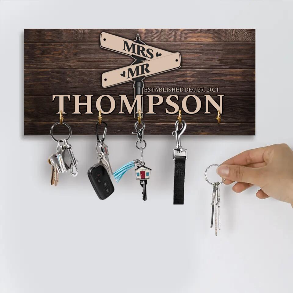 Mr And Mrs Custom Key Holder Anniversary Gifts For Couple