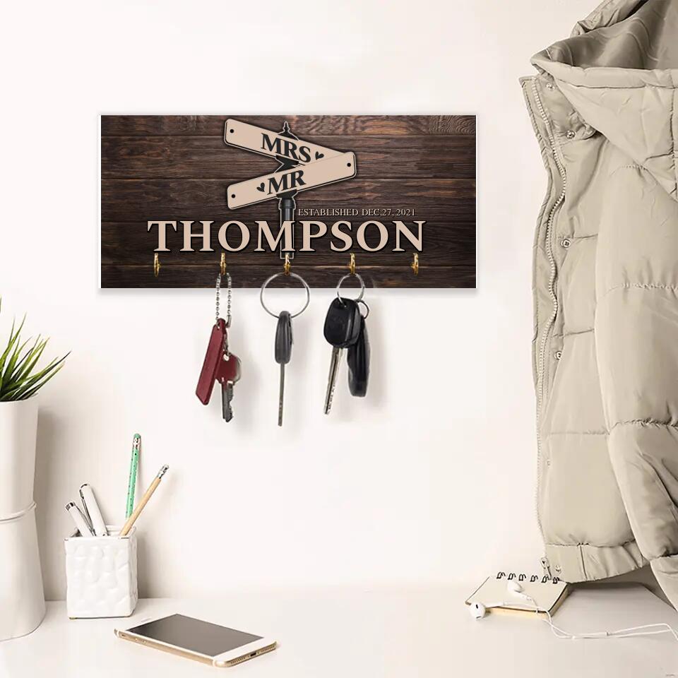 Mr And Mrs Custom Key Holder Anniversary Gifts For Couple