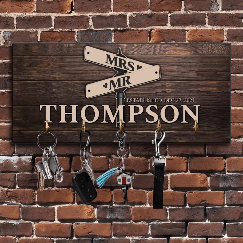 Mr And Mrs Custom Key Holder Anniversary Gifts For Couple