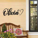 Personalized Name - Custom Name and Heart - Cut Metal Sign - Best Gift for Birthday/ Birthday Girl Present - 210ICNUNMT050
