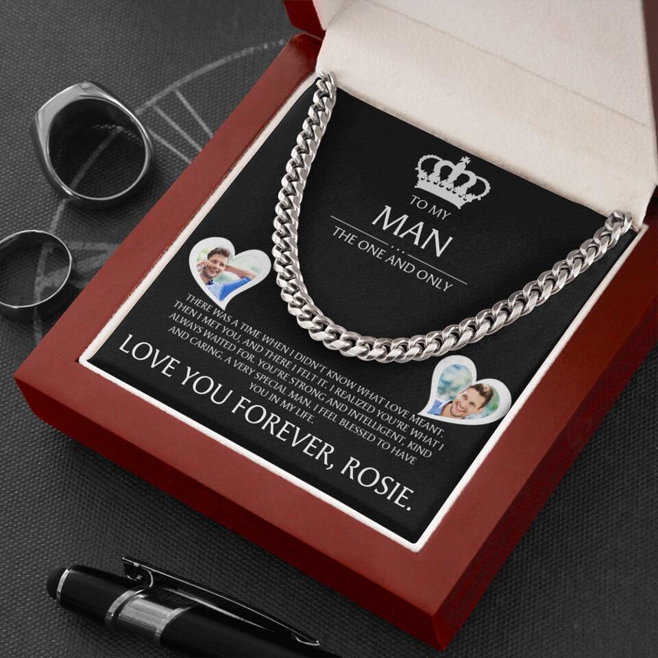 To My Man The One and The Only Personalized Cuban Chain